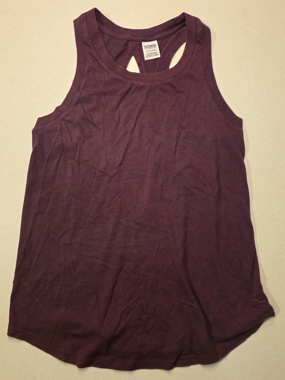PINK Victoria's Secret Plum Racerback Tank Size S